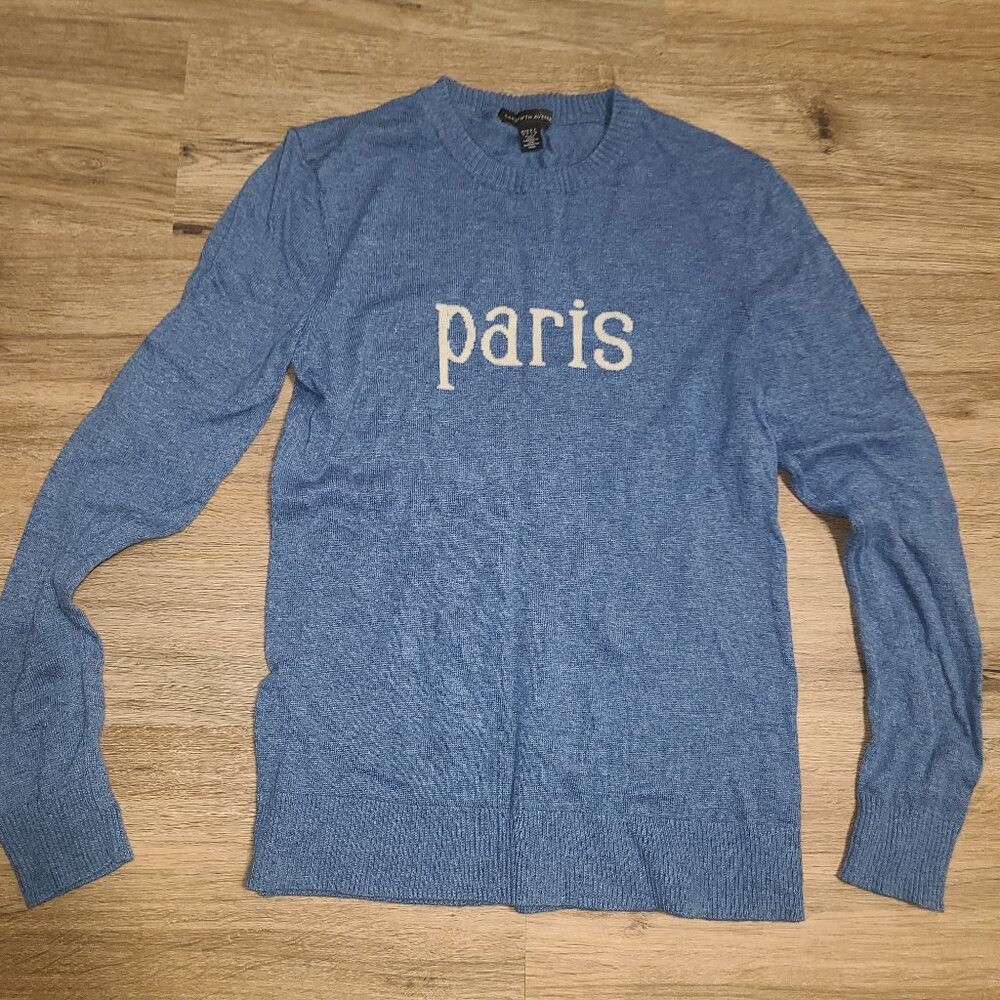 Saks Fifth Avenue women S Paris Sweater Pullover Crew Wool blend